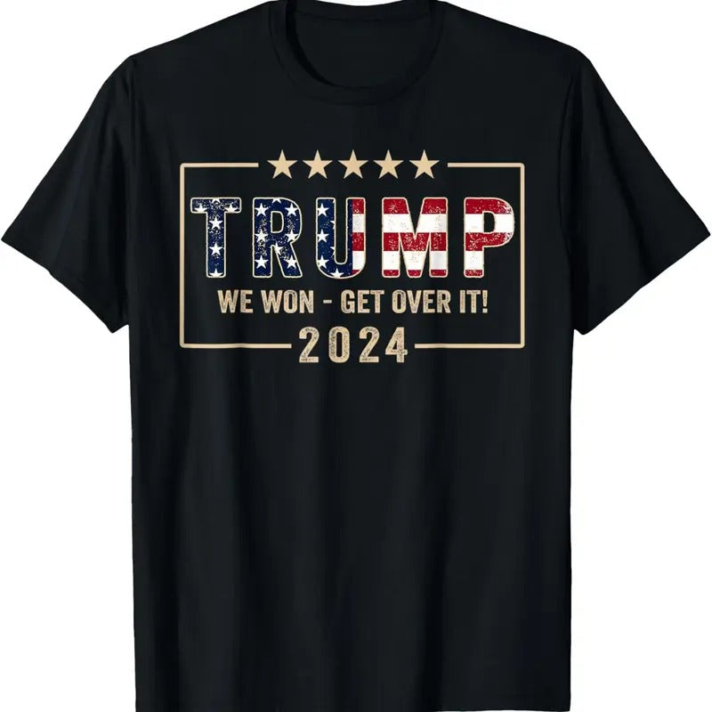 Trump We Won Get Over It 2024 President 47th Of White House T-Shirt Hoodie, Sweatshirt | GrindPrints.com