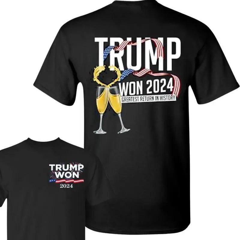 Trump Won 2024 Election Inauguration T-Shirt, Trump Won Again Shirt, Trump 47th President Tee, Trum Vance Take America...
