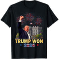 Trump Won 2024 President 47th Of White House Donald Trump T-Shirt made in usa Hoodie, Sweatshirt | GrindPrints.com