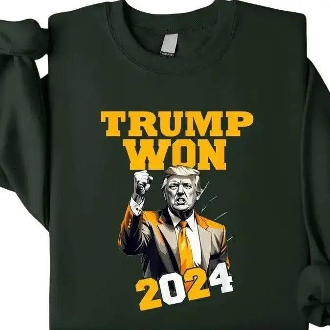 Trump Won 2024 Shirt, Election Day Sweatshirt, Gift for Supporters, Trump Won Again Sweatshirt, After Election Shirt,...