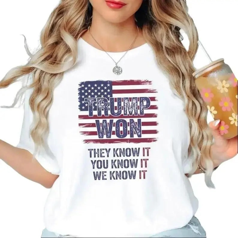 Trump Won Again T-Shirt - Election Shirt - Make America Great Again - Tee, Top Hoodie, Sweatshirt | GrindPrints.com