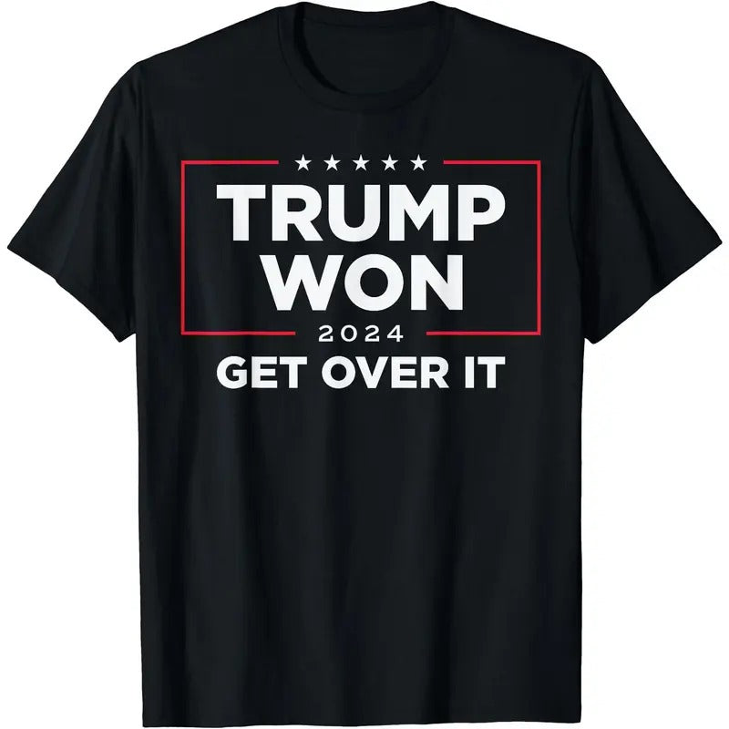 Trump Won Get Over It 2024 T-Shirt, Size S-5XL Hoodie, Sweatshirt | GrindPrints.com