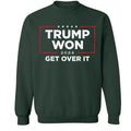 Trump Won Get Over It 2024 T-shirt, Victory Sweatshirt, Patriotic Hoodie for Loyal Trump Supporters, USA Politics...