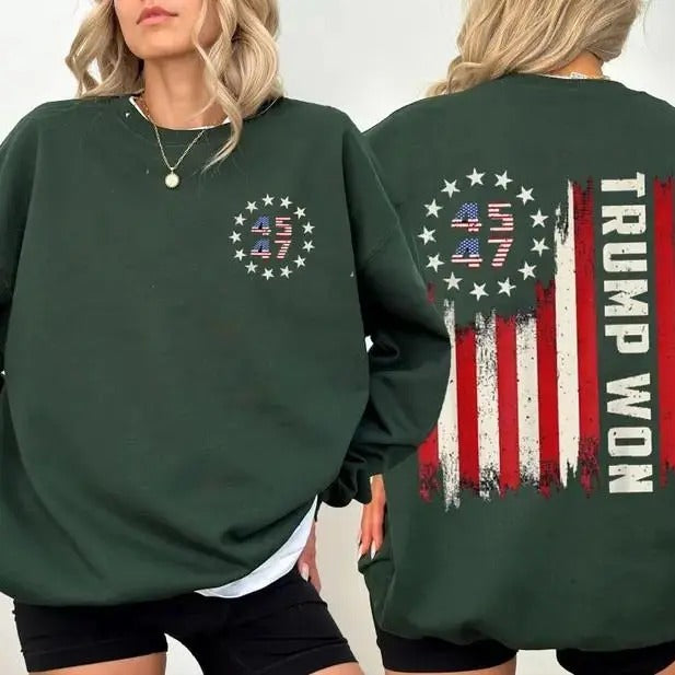 Trump Won Shirt, After Election T-Shirt, Sweatshirt, Hoodie, 2024 Make America Great Again Sweatshirt for Men
