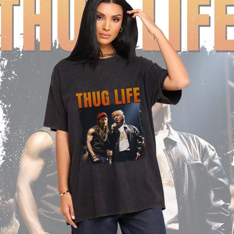 Trump and Joe Dirt Thug Life Shirt, Trump Thug Life Shirt, Viral Trump Shirt, Republican Gifts, Trump Thug Life Shirt...