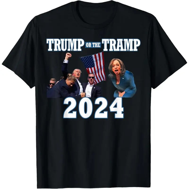 Trump or the Tramp 2024 Vote For Trump Trump Vance 2024 T-Shirt made in usa Hoodie, Sweatshirt | GrindPrints.com