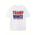 Trump's alphabet print is embellished on a cotton textured T-shirt for sporty and comfortable men Made in USA Hoodie,...