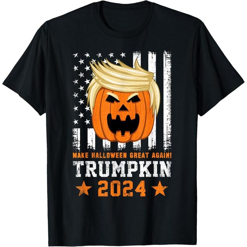 Trumpkin 2024 USA Make Halloween Great Again Funny Trump T-Shirt made in usa Hoodie, Sweatshirt | GrindPrints.com