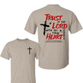 Trust In The Lord With All Your Heart Shirt, Men's Cross Graphic Tee, 2025 Casual Summer Outfit, Christian Jesus Shirts,...