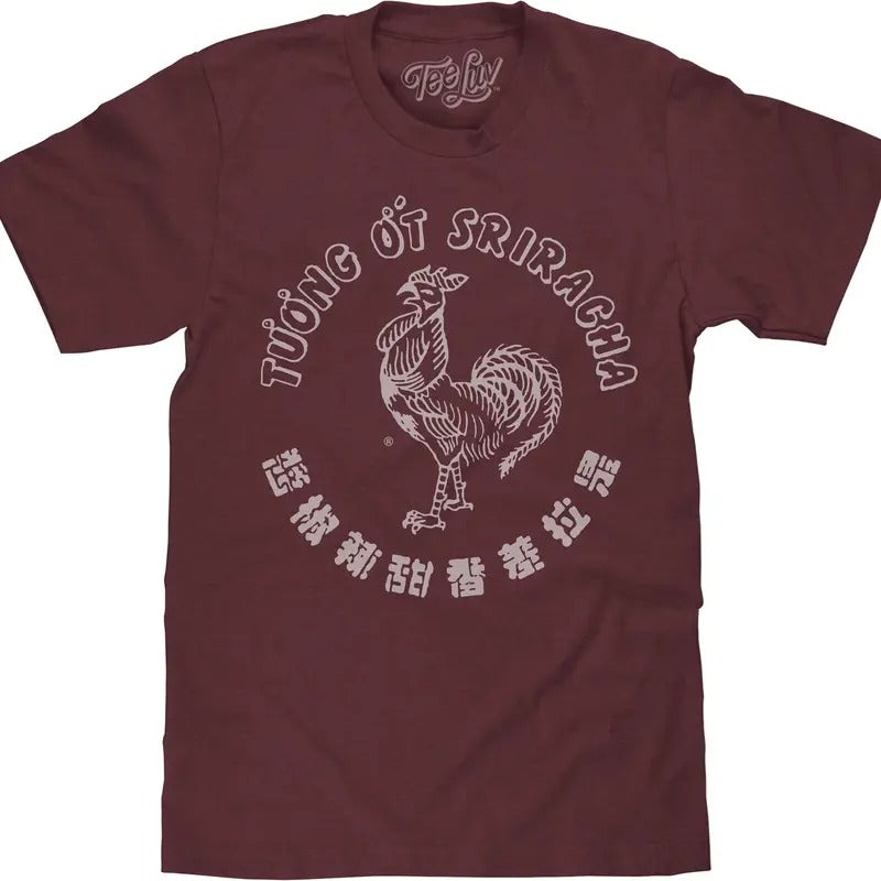 Tuong Ot Sriracha Big and Tall T-shirt - Red Hoodie, Sweatshirt | GrindPrints.com