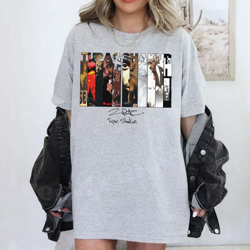 Tupac Album Cover Shirt, Tupac Shirt, 2pac Shirt, Rapper Graphic Tee, Gift For Rap Fan Hoodie, Sweatshirt | GrindPrints.com
