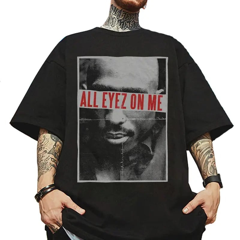 Tupac All Eyez On Me  Shirt, 2pac Shirt, Rapper Merch, Tupac Shirt, 1990s Vintage Retro Shirt, Vintage 90s Bootleg Style...