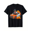 Turkey Driving Police Car Thanksgiving Driver Drops Pumpkin, 100% Cotton, Halloween Thanksgiving Christmas Gift, Male And...