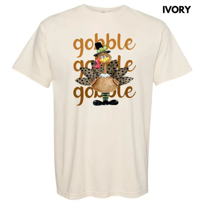 Turkey Gobble Gobble Comfort Colors T-Shirt Hoodie, Sweatshirt | GrindPrints.com