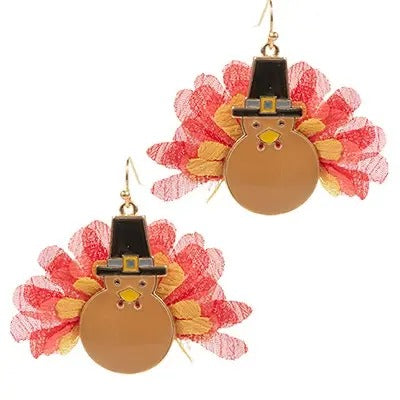 Turkey Time Earrings T-Shirts, Hoodie, Sweatshirt | GrindPrints.com