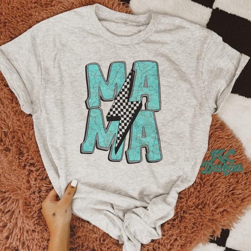 Turquoise Stone Mama T-shirt, Sweatshirt, western clothing hoodies, western outfits women, western tops | GrindPrints.com