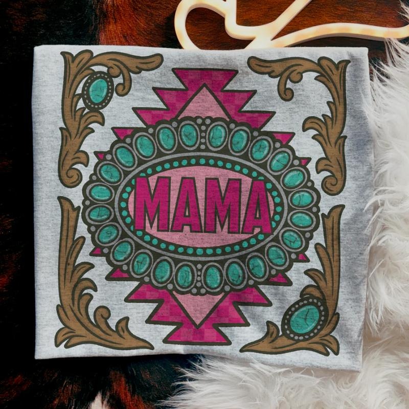 Turquoise Tooled Pink Mama Shirt Vintage Western Cowgirl Outfits Western Stuff Tops Country Concert Outfits Western Clothes T-Shirts, Hoodie, Sweatshirt