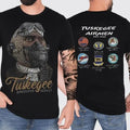 Tuskegee American Heroes 2 Sides T-shirt, Tuskegee Airmen Red Tails World War 2 Commemorative Tee, Men's Streetwear Tops...