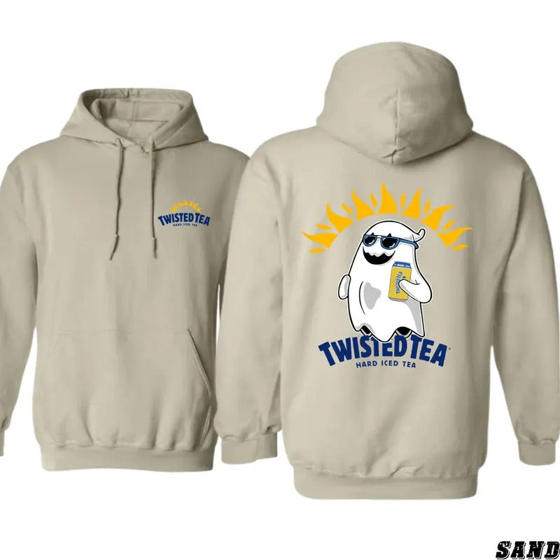 Twisted Tea Hoodie - Cool Ghost Design with Sunglasses and Twisted Tea Can, Perfect for Fans of Hard Iced Tea and...