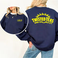 Twisted Teas and Double D's Sweatshirt, Funny 2-Sided Drinking Pullover for Men and Women, Casual Graphic Party Top, Bold...