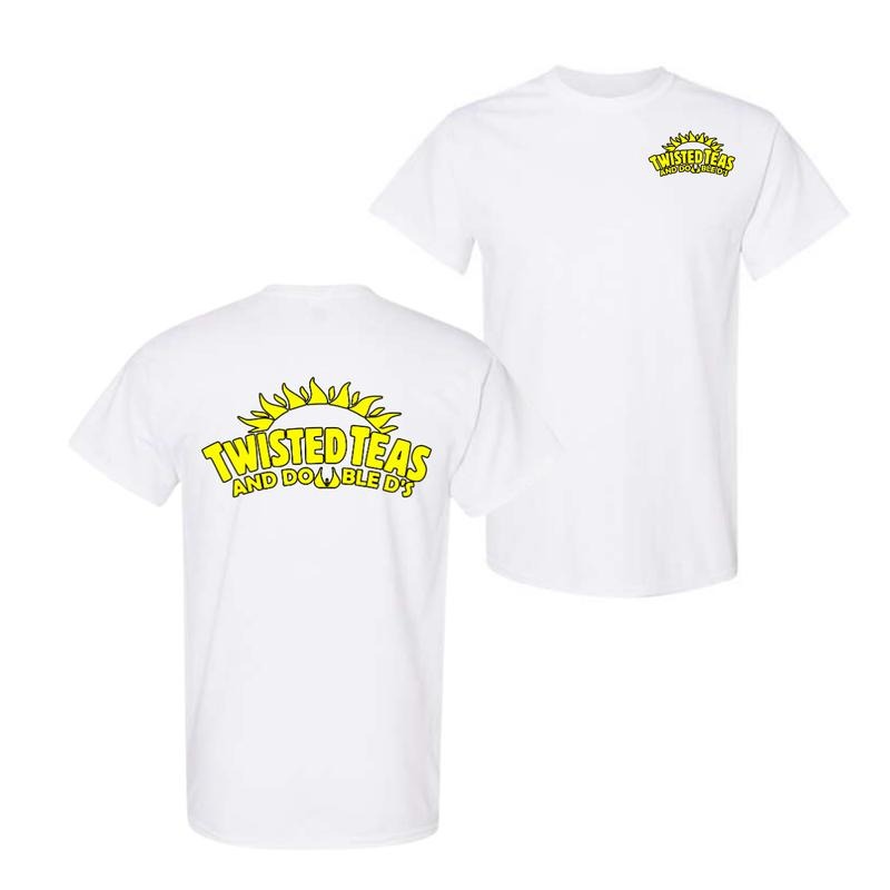 Twisted Teas and Double D's ver2 - 2 Sided - Unisex Black Short Sleeve Shirt Hoodie, Sweatshirt | GrindPrints.com