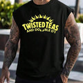 Twistedteast Round Neck Tank Top  Round Neck Tank Top, Regular Fit Graphic Casual Top for Summer, Men's Top for Daily...