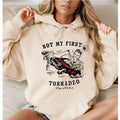Twisters Not My First Tornadeo, Funny Hoodie Casual Street Style Fleece Fabric Pullover Hooded Sweatshirt for Women for...