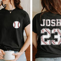 Two-sided Baseball Tshirt, Sports Shirt, Baseball Mom Tee, Baseball Team Shirt Hoodie, Sweatshirt | GrindPrints.com