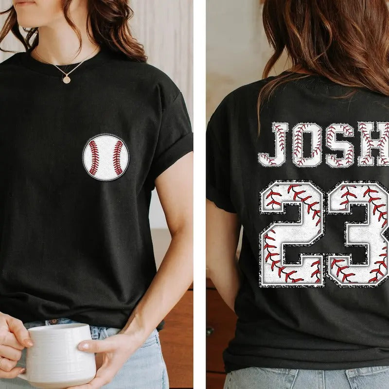 Two-sided Baseball Tshirt, Sports Shirt, Baseball Mom Tee, Baseball Team Shirt Hoodie, Sweatshirt | GrindPrints.com