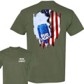 Two-sided Bud Light American Flag T-shirts, Funny Summer Graphic Tee, Trendy Outdoors Beer Lover Sweatshirt, Unisex...