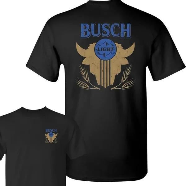 Two-sided Busch Light T-shirt, Western Cowboy Shirt, Funny Summer Graphic Tee, Trendy Outdoors Beer Lover Sweatshirt,...