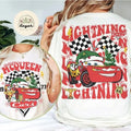 Two-sided Cars Christmas Shirt,  McQueen Tow Mater Doc Hudson Sally Very Merry Christmas Party, Cars Land Family...