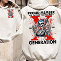 Two-sided Customize Gen X With Coffee T-shirt, Proud Member Of The Fck Your Feelings 1965