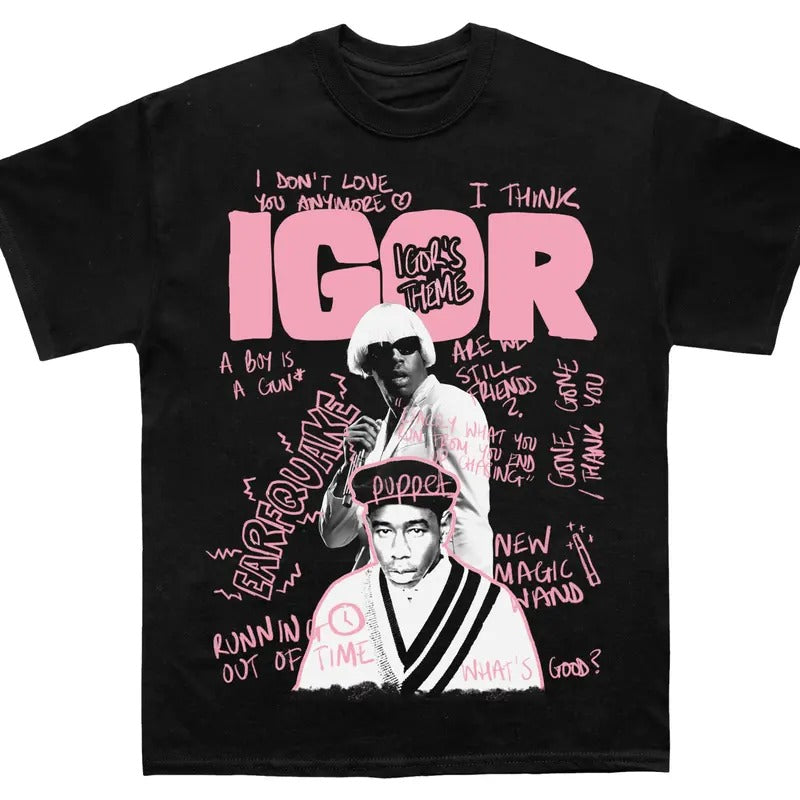 Tyler Igor Sketchbook T-shirt, Tyler The Creator Shirt, Tyler The Creator Merch, Vintage Creator Graphic Hip Hop, Casual,...