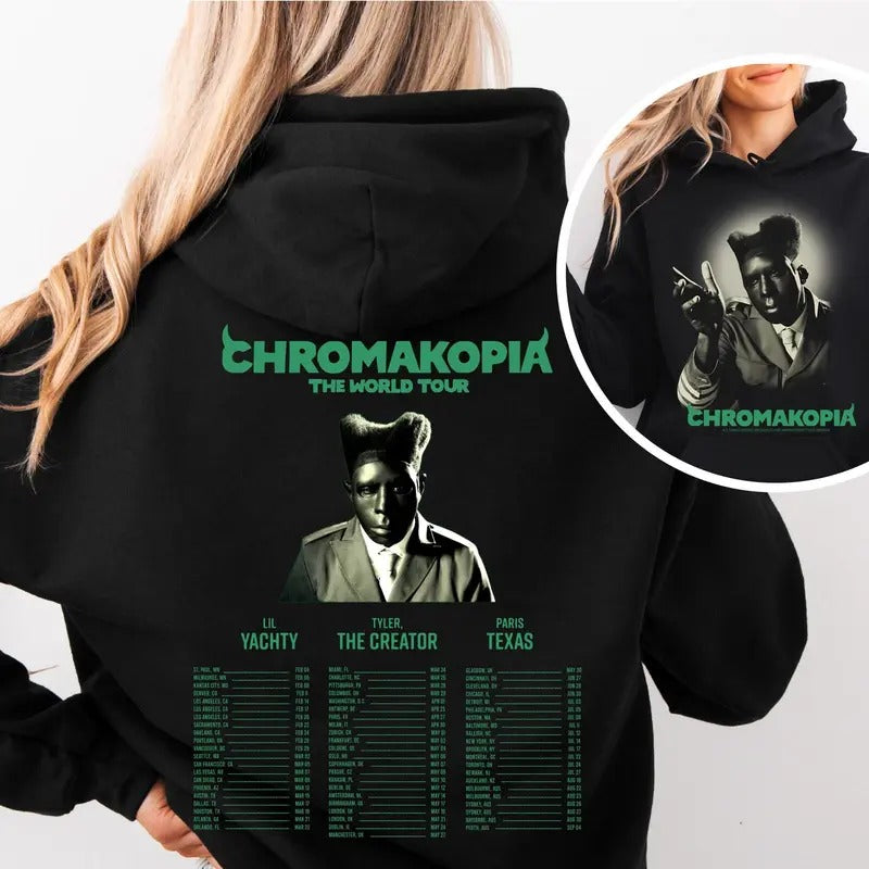 Tyler The Creator Chromakopia Hoodie, Chromakopia Vintage Hoodie, Music Lover Gift, Tyler the Creator Gift, Christmas...