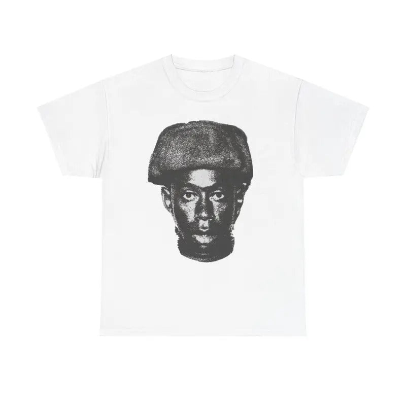 Tyler the Creator Face Black and White Head Tee (Heavy Cotton), Casual, Classic Fashion Cotton Underwear Shirt Womenswear...
