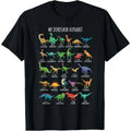 Types Of Dinosaurs Alphabet A-Z ABC Dino Identification Short Sleeve T-Shirt Made in USA Hoodie, Sweatshirt | GrindPrints.com