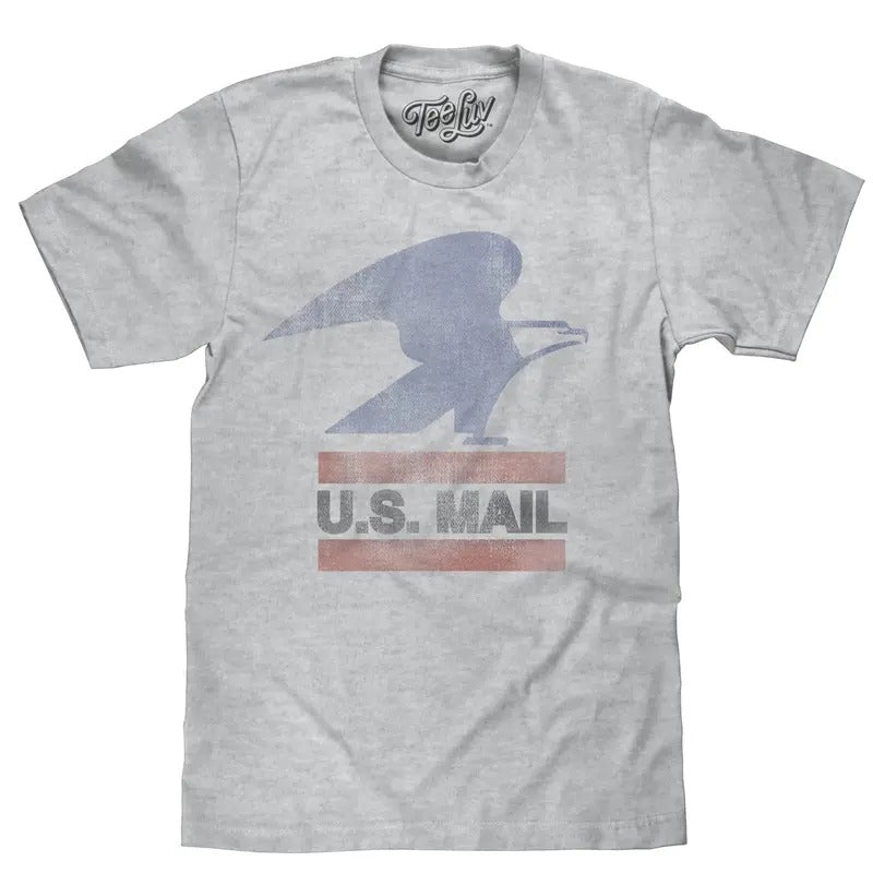 U.S. Mail Eagle Logo T-Shirt - Gray Hoodie, Sweatshirt | GrindPrints.com