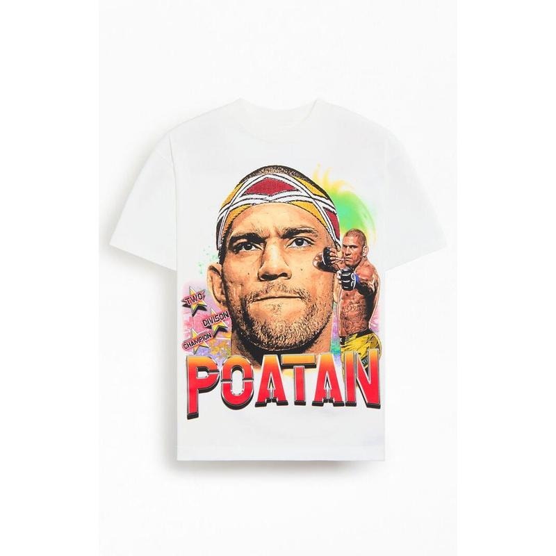 UFC Men's Alex Pereira Poatan Stare T-Shirt - Multicolor Hoodie, Sweatshirt | GrindPrints.com