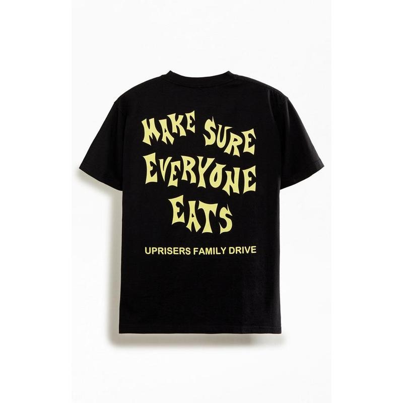 UPRISERS Men's Family Drive x Action Figure Miles Everyone Eats T-Shirt - Multicolor Hoodie, Sweatshirt | GrindPrints.com