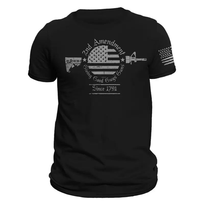 USA 2nd Amendment Giving Good Guys Guns T-Shirt Casual Classic Hoodie, Sweatshirt | GrindPrints.com
