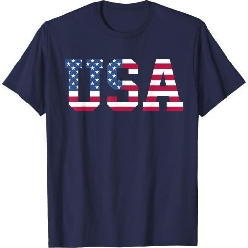 USA American Flag Patriotic Red White Blue Stars & Stripes T-Shirt Made in USA Hoodie, Sweatshirt | GrindPrints.com