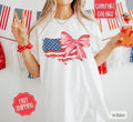 USA Bow Shirt Comfort Colors, America Bow Shirt for July 4th, Memorial Day Shirt, USA Shirt, Election Shirt, Patriotic...
