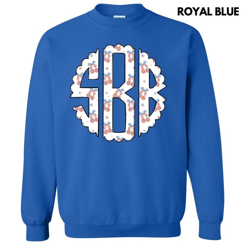 USA Disco Cherry Monogram Sweatshirt 'NLB' T-Shirts, Hoodie | GrindPrints.com