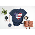 USA Flag Heart T Shirt, Patriotic Sweatshirt, 4Th Of July Shirt, American Flag Shirt, Usa Flag Shirt, Fourth Of July Tee,...
