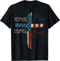 USA Flag Religious Quote 4th July Christian Faith Cotton Short Sleeve T-Shirts, Hoodie, Sweatshirt