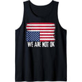 USA Flag Upside Down We Are Not Ok American Flag Distress Tank Top made in USA T-Shirts, Hoodie, Sweatshirt | GrindPrints.com