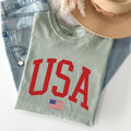 USA Flag, America, Patriotic, Red, 4th of July Tshirt, Women's Crew Neck, Crewneck Hoodie, Sweatshirt | GrindPrints.com