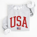 USA Flag, Red, America, Patriotic, 4th of July Sweatshirt, Women's Crew Neck, Crewneck T-Shirts, Hoodie | GrindPrints.com