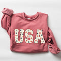 USA Flowers, Minimalist, Patriotic, America, 4th of July Sweatshirt T-Shirts, Hoodie | GrindPrints.com